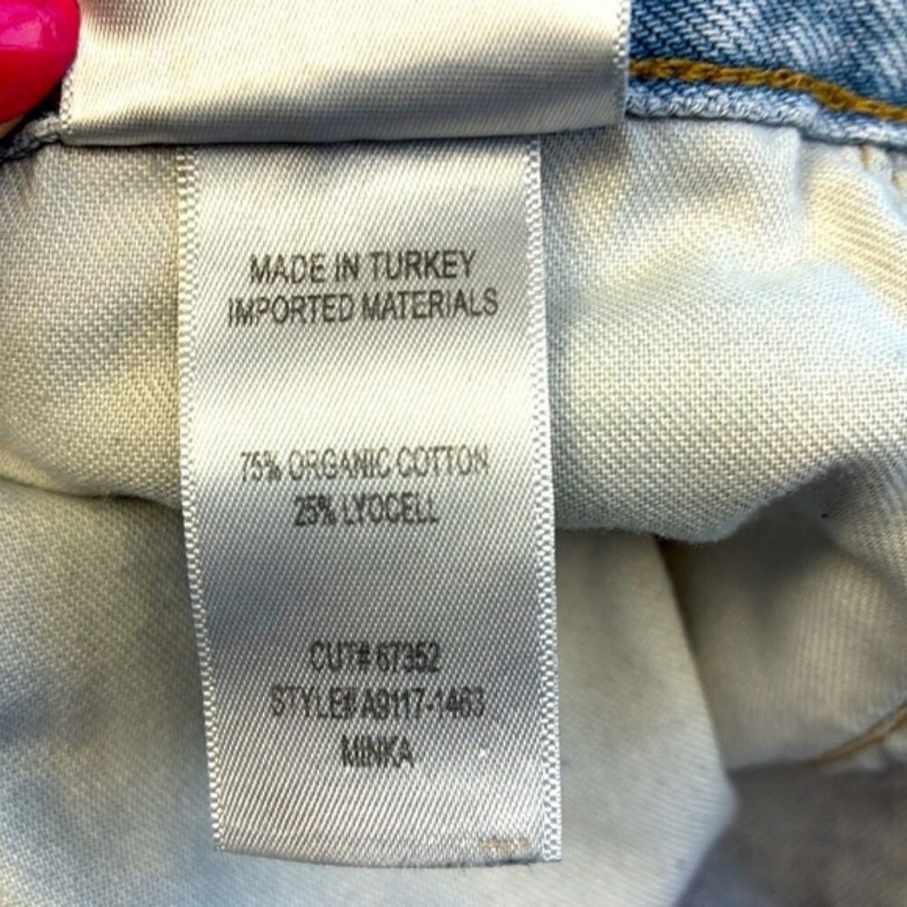 Agolde Minka Jeans Wide Leg High Rise Cargo Pockets Light Wash Denim 27 - Picture 8 of 11